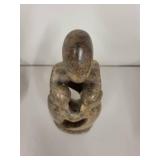 Stone Abstract Family Sculpture with Signed Base