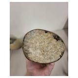 Stone Abstract Family Sculpture with Signed Base
