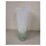 Decorative Glass Vase with Tree and Bird Design