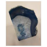 Blue Agate Crystal Geode Tealight Candle Holder from Brazil