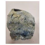 Blue Agate Crystal Geode Tealight Candle Holder from Brazil