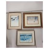 Set of 3 Framed Michael Atkinson Western Prints