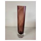 Blenko Handmade Purple Art Glass Bud Vase 8 Inch