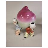 Vintage Chinese Porcelain Figure with Children Holding Peach
