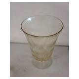 Set of 10 Vintage Amber Iridescent Water Goblets