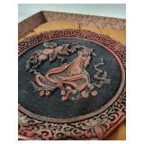 Pair of Cinnabar Decorative Plates - Five Perceptions of Weo Cho with Certificates and Boxes
