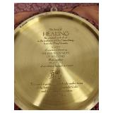 Pair of Cinnabar Decorative Plates - Five Perceptions of Weo Cho with Certificates and Boxes