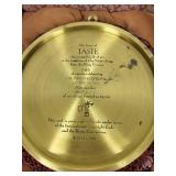 Pair of Cinnabar Decorative Plates - Five Perceptions of Weo Cho with Certificates and Boxes