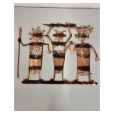 Copper Southwestern Wall Art with Tribal Figures