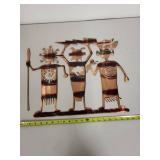Copper Southwestern Wall Art with Tribal Figures