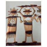 Copper Southwestern Wall Art with Tribal Figures