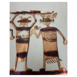 Copper Southwestern Wall Art with Tribal Figures