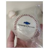Lot of 2 Autographed Baseballs Official League and Genuine Chevrolet