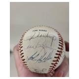 Lot of 2 Autographed Baseballs Official League and Genuine Chevrolet
