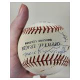 Lot of 2 Autographed Baseballs Official League and Genuine Chevrolet