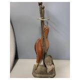 Vintage Fireplace Tool Set with Decorative Bellows