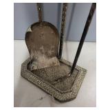 Vintage Fireplace Tool Set with Decorative Bellows