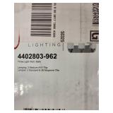 Lot of 2 Generation Lighting Three Light Wall/Bath Fixtures 4402803-962