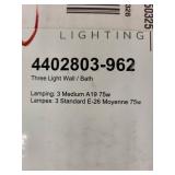 Lot of 2 Generation Lighting Three Light Wall/Bath Fixtures 4402803-962