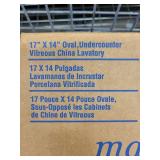 Mansfield 17 x 14 Oval Vitreous China Undercounter Lavatory Sink White