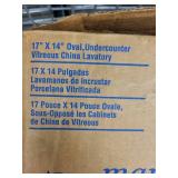Mansfield 17 x 14 Oval Undercounter Vitreous China Lavatory Sink White