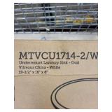 Mountain Plumbing Undermount Lavatory Sink 19.5x16x8 Inch Oval White