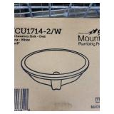 Mountain Plumbing Undermount Oval Lavatory Sink White 19.5x16x8