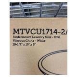 Mountain Plumbing Undermount Oval Lavatory Sink White 19.5x16x8