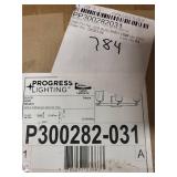 Progress Lighting 3-Light Black Vanity Light Fixture in Box