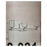 Progress Lighting 3-Light Black Vanity Light Fixture in Box
