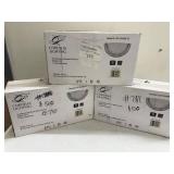 Lot of 3 Cordelia Lighting LED Brushed Nickel Wall Sconces Model LED15009B-35