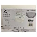Lot of 3 Cordelia Lighting LED Brushed Nickel Wall Sconces Model LED15009B-35