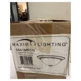Lot of 2 Ceiling Light Fixtures - Designers Fountain 1257S-ORB-AL and Maxim Lighting 5841MRSN
