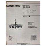 Satco Nuvo Old Bronze Finish Chandelier with Alabaster Glass