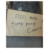 Lot of 5 Plastic Manhole Sump Pump Covers