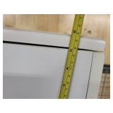 White Double Door Bathroom Cabinet with Mirrored Panels, 24x30 Inches