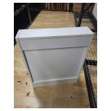 White Double Door Bathroom Cabinet with Mirrored Panels, 24x30 Inches