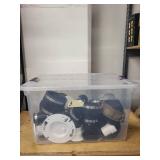 Large Bin of Assorted PVC and Rubber Plumbing Fittings
