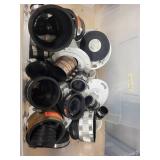 Large Bin of Assorted PVC and Rubber Plumbing Fittings