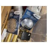 Large Bin of Plumbing Fittings, ProFlo Parts, Delavan Nozzles, and Tools