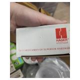 Large Bin of Assorted Plumbing and Hardware Fittings and Supplies