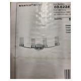 Satco Nuvo 4-Light Vanity Polished Nickel with Satin White Glass