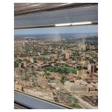 Panoramic Framed Aerial Print of Minneapolis, Minnesota Featuring US Bank Stadium