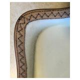 Hand Painted Nippon Porcelain Tray with Landscape Design