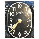 Kit Cat Klock Black Wall Clock and Maneki Neko Cat Figurine Set