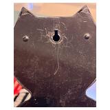 Kit Cat Klock Black Wall Clock and Maneki Neko Cat Figurine Set