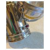 Vintage Estate Lot with Hallmark Candle, Metal Lantern, Carved Lidded Box, and Illustrated Tube