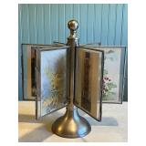 Rotating Metal Photo Display Stand with 6 Double-Sided Picture Frames