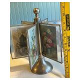 Rotating Metal Photo Display Stand with 6 Double-Sided Picture Frames
