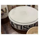 Antique English Advertising Ironstone Lot: Jars, Bowls, and Decor Pieces